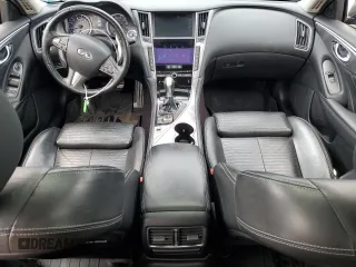 2015 Infiniti Q50 with VIN JN1BV7AR5FM421247, listed as a Copart auction lot 53266115 with 63,820 mi miles and Salvage Title. Bid and sale history available at carsss.com. Image 8.