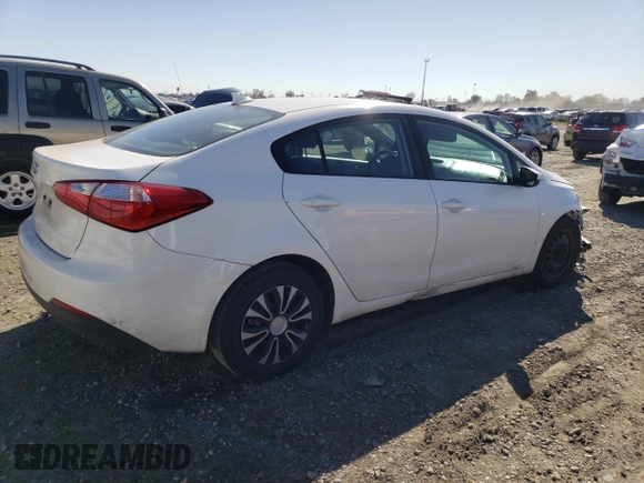 2016 Kia Forte LX with VIN KNAFK4A60G5614913, listed as a Copart auction lot 47882165 with 85,573 mi miles and Salvage Title. Bid and sale history available at carsss.com. Image 3.