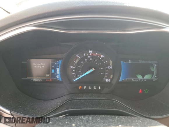 2019 Ford Fusion Hybrid SEL with VIN 3FA6P0MU9KR136851, listed as a Copart auction lot 51752575 with 104,637 mi miles and Salvage Title. Bid and sale history available at carsss.com. Image 9.