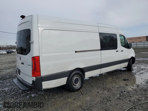 2024 Mercedes-Benz Sprinter with VIN W1W4NCHY0RT170258, listed as a Copart auction lot 43573275 with 36,369 mi miles and Salvage Title. Bid and sale history available at DreamBid. Image 3.