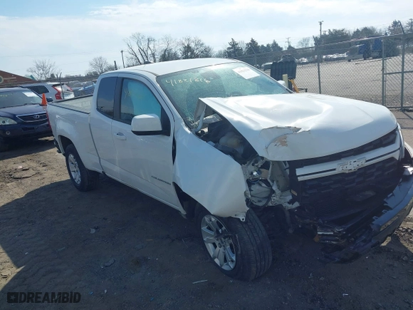 2022 Chevrolet Colorado 2WD LT with VIN 1GCHSCEA6N1204948, listed as a IAAI auction lot 41821216 with 27,245 mi miles. Bid and sale history available at carsss.com. Image 1.