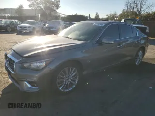 2019 Infiniti Q50 3.0t LUXE with VIN JN1EV7AR7KM558360, listed as a Copart auction lot 89148985 with 98,051 mi miles and Salvage Title. Bid and sale history available at carsss.com. Image 1.
