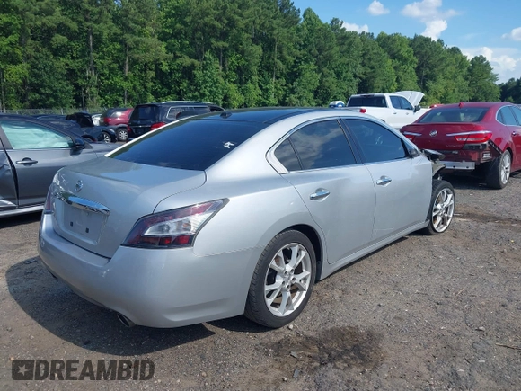 2014 Nissan Maxima SV with VIN 1N4AA5AP1EC455171, listed as a IAAI auction lot 42603177 with 181,619 mi miles and . Bid and sale history available at DreamBid. Image 4.