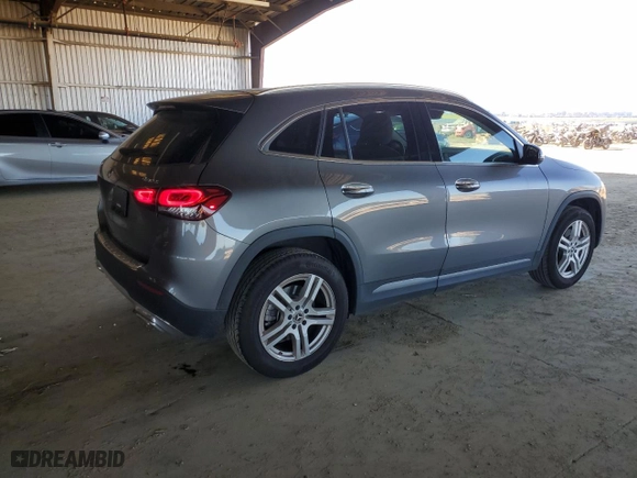 2023 Mercedes-Benz GLA with VIN W1N4N4HB0PJ522642, listed as a Copart auction lot 50427205 with 14,128 mi miles and Salvage Title. Bid and sale history available at carsss.com. Image 3.