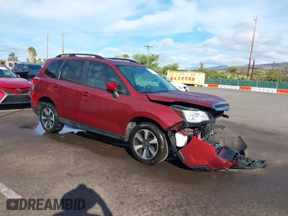 2017 Subaru Forester Premium with VIN JF2SJAEC6HG553514, listed as a IAAI auction lot 41365516 with 91,518 mi miles. Bid and sale history available at carsss.com. Image 1.