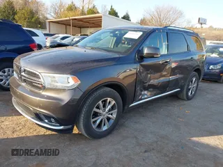 2015 Dodge Durango Limited with VIN 1C4RDHDG1FC800928, listed as a IAAI auction lot 41006287 with 48,008 mi miles and . Bid and sale history available at carsss.com. Image 2.