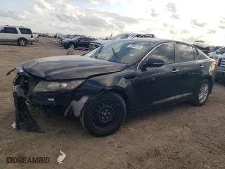 2013 Kia Optima LX with VIN 5XXGM4A76DG208636, listed as a Copart auction lot 43960195 with 133,297 mi miles and Salvage Title. Bid and sale history available at carsss.com. Image 1.