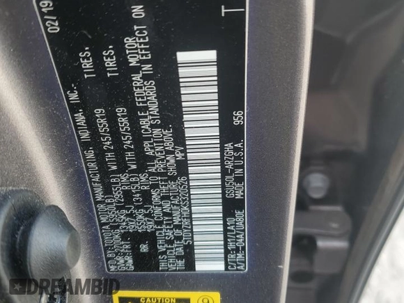 2019 Toyota Highlander Limited z VIN 5TDYZRFH0KS320526, wystawiony jako Copart lot #54825085 z przebiegiem 63 050 mil mil oraz Nie do naprawy • Non repairable. Historia ofert i sprzedaży dostępna na DreamBid. Obrazek 13.