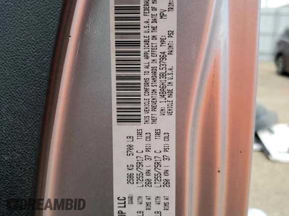 2011 Jeep Wrangler Unlimited Rubicon with VIN 1J4BA6H13BL537964, listed as a Copart auction lot 57532725 with 71,498 mi miles and Salvage title. Bid and sale history available at DreamBid. Image 13.