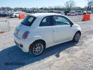 2015 FIAT 500 Sport with VIN 3C3CFFBR1FT663166, listed as a IAAI auction lot 41968299 with 132,772 mi miles. Bid and sale history available at carsss.com. Image 4.