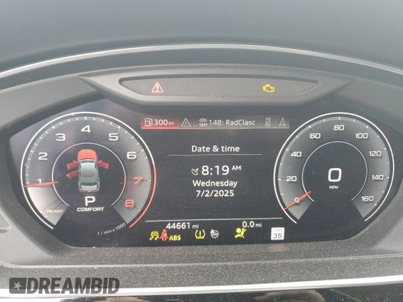 2019 Audi A8 with VIN WAU8DAF85KN001836, listed as a Copart auction lot 62670185 with 44,661 mi miles and Salvage title. Bid and sale history available at DreamBid. Image 9.