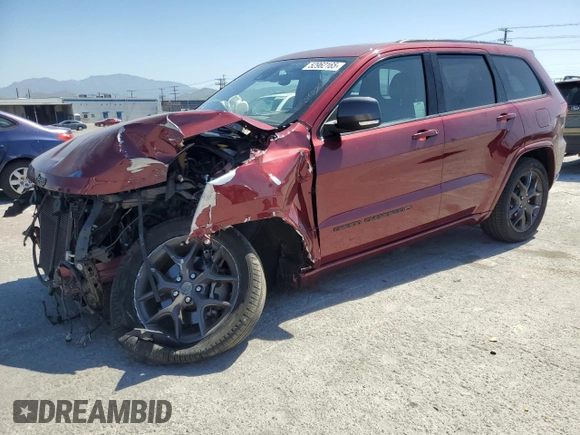 2021 Jeep Grand Cherokee Limited X with VIN 1C4RJEBG0MC714727, listed as a Copart auction lot 52962165 with 32,411 mi miles and Salvage title. Bid and sale history available at DreamBid. Image 1.