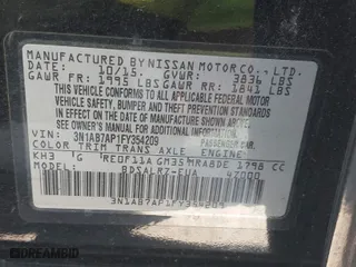 2015 Nissan Sentra S with VIN 3N1AB7AP1FY354209, listed as a IAAI auction lot 41901041 with 116,951 mi miles. Bid and sale history available at carsss.com. Image 9.
