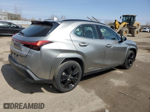 2021 Lexus UX 250h z VIN JTHP9JBH7M2048892, wystawiony jako Copart lot #52604065 z przebiegiem 46 202 mil mil oraz Czysty tytuł • Clean title. Historia ofert i sprzedaży dostępna na DreamBid. Obrazek 3.