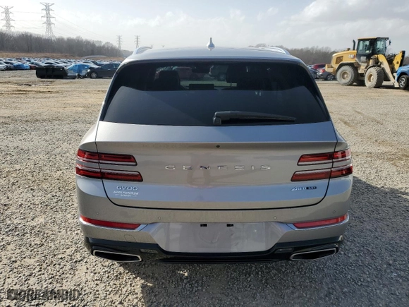 2021 Genesis GV80 with VIN KMUHCESC1MU070312, listed as a Copart auction lot 43535585 with 38,386 mi miles and Salvage Title. Bid and sale history available at carsss.com. Image 6.