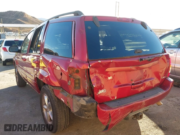 2002 Jeep Grand Cherokee Limited with VIN 1J8GX58N92C186560, listed as a IAAI auction lot 41383003 with 206,195 mi miles and . Bid and sale history available at DreamBid. Image 3.