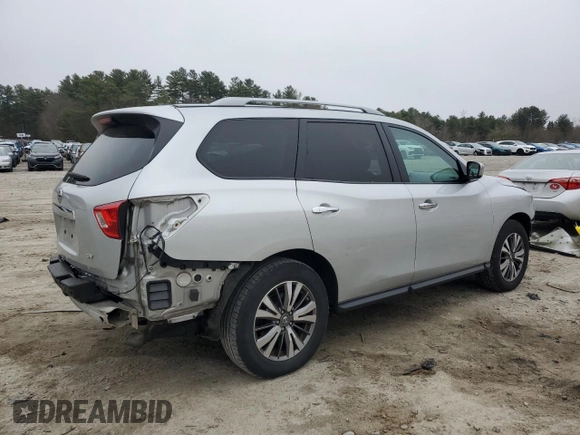 2017 Nissan Pathfinder Platinum with VIN 5N1DR2MN7HC670613, listed as a Copart auction lot 49794695 with 219,105 mi miles and Salvage Title. Bid and sale history available at carsss.com. Image 3.
