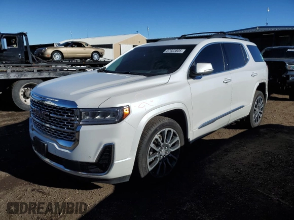 2020 GMC Acadia Denali with VIN 1GKKNXLS3LZ197380, listed as a Copart auction lot 87923805 with 36,187 mi miles and Salvage Title. Bid and sale history available at carsss.com. Image 1.