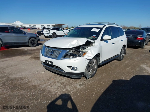 2014 Nissan Pathfinder SL with VIN 5N1AR2MN9EC635831, listed as a IAAI auction lot 41216252 with 142,455 mi miles. Bid and sale history available at carsss.com. Image 16.