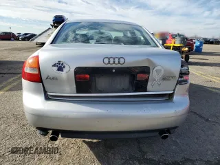 2002 Audi A6 with VIN WAULD64B82N096138, listed as a Copart auction lot 87199684 with 124,554 mi miles and Salvage Title. Bid and sale history available at carsss.com. Image 6.