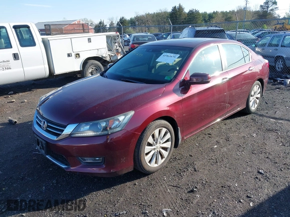 2013 Honda Accord Sdn EX-L with VIN 1HGCR2F8XDA201465, listed as a IAAI auction lot 41902675 with 135,486 mi miles. Bid and sale history available at carsss.com. Image 17.