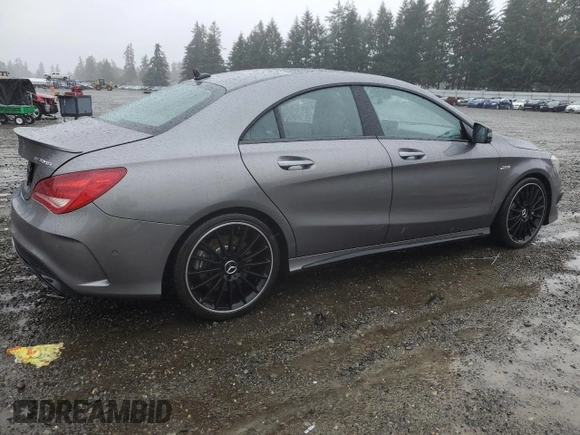 2015 Mercedes-Benz CLA 45 AMG with VIN WDDSJ5CB8FN184279, listed as a Copart auction lot 46933515 with 36,525 mi miles and Salvage Title. Bid and sale history available at DreamBid. Image 3.