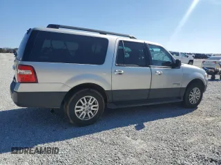 2007 Ford Expedition EL XLT with VIN 1FMFK15577LA21026, listed as a Copart auction lot 43594955 with 187,414 mi miles and Salvage Title. Bid and sale history available at carsss.com. Image 3.