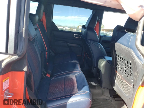2022 Ford Bronco Raptor with VIN 1FMEE5JR9NLA51063, listed as a Copart auction lot 80784674 with 15,059 mi miles and Salvage Title. Bid and sale history available at carsss.com. Image 10.