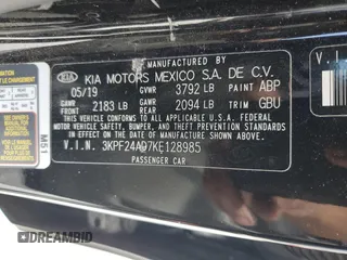 2019 Kia Forte LXS с VIN 3KPF24AD7KE128985, выставлен на аукционе Copart как лот 57393225 с пробегом 118 238 миль миль и Списание • Salvage title. История ставок и продаж доступна на DreamBid. Изображение 12.