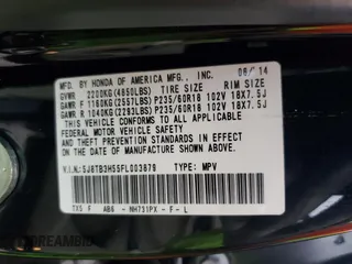 2015 Acura RDX Tech Pkg with VIN 5J8TB3H55FL003879, listed as a Copart auction lot 44137335 with 116,016 mi miles and Clean Title. Bid and sale history available at carsss.com. Image 13.