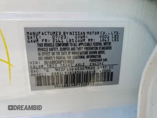 2023 Nissan Sentra SV with VIN 3N1AB8CV8PY318827, listed as a Copart auction lot 42956305 with 18,283 mi miles and Salvage Title. Bid and sale history available at carsss.com. Image 15.