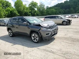2020 Jeep Compass Limited with VIN 3C4NJDCB3LT146861, listed as a Copart auction lot 61550035 with 59,611 mi miles and Salvage title. Bid and sale history available at DreamBid. Image 14.