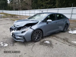2023 Toyota Corolla Hybrid LE with VIN JTDBDMHE9P3005744, listed as a Copart auction lot 44383075 with 19,528 mi miles and Salvage Title. Bid and sale history available at carsss.com. Image 1.