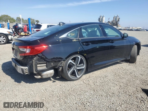2019 Honda Accord Sport with VIN 1HGCV1F3XKA090777, listed as a Copart auction lot 55314915 with 52,077 mi miles and Salvage Title. Bid and sale history available at DreamBid. Image 3.
