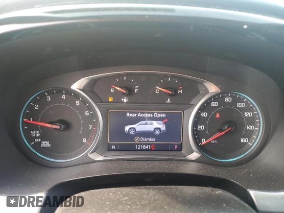 2021 Chevrolet Traverse LT Cloth with VIN 1GNERGKW3MJ166784, listed as a Copart auction lot 46328675 with 121,841 mi miles and Salvage Title. Bid and sale history available at carsss.com. Image 9.