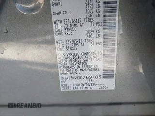 2018 Nissan Rogue SV z VIN 5N1AT2MV0JC769705, wystawiony jako IAAI lot #41861961 z przebiegiem 103 349 mil mil oraz . Historia ofert i sprzedaży dostępna na DreamBid. Obrazek 9.