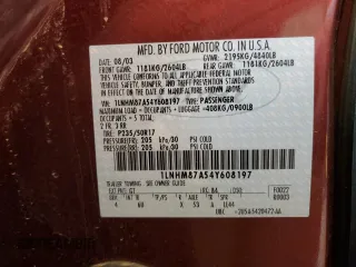 2004 Lincoln LS w/Base Pkg with VIN 1LNHM87A54Y608197, listed as a Copart auction lot 54514605 with 213,352 mi miles and Salvage Title. Bid and sale history available at carsss.com. Image 12.