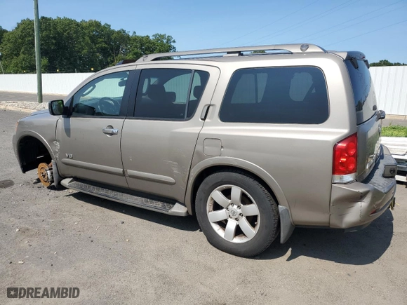 2008 Nissan Armada SE with VIN 5N1AA08C68N605618, listed as a Copart auction lot 69454204 with 0 mi miles and Salvage Title. Bid and sale history available at carsss.com. Image 2.