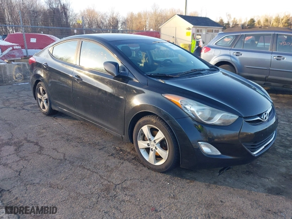 2012 Hyundai Elantra GLS with VIN KMHDH4AE8CU254219, listed as a IAAI auction lot 41206192 with 210,817 mi miles. Bid and sale history available at carsss.com. Image 1.