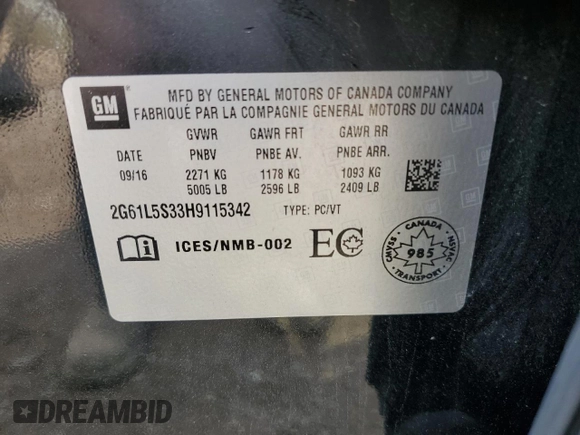 2017 Cadillac XTS with VIN 2G61L5S33H9115342, listed as a Copart auction lot 70393264 with 117,737 mi miles and Salvage Title. Bid and sale history available at DreamBid. Image 12.