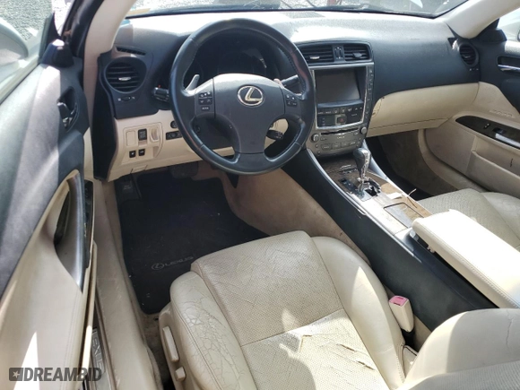 2010 Lexus IS 250C with VIN JTHFF2C23A2508503, listed as a Copart auction lot 75329934 with 0 mi miles and Salvage Title. Bid and sale history available at carsss.com. Image 8.