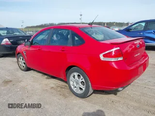2008 Ford Focus SE with VIN 1FAHP35N58W219099, listed as a IAAI auction lot 42059347 with 209,309 mi miles. Bid and sale history available at carsss.com. Image 3.