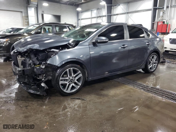 2019 Kia Forte EX with VIN 3KPF54AD3KE021455, listed as a Copart auction lot 75769754 with 56,321 mi miles and Salvage Title. Bid and sale history available at carsss.com. Image 1.