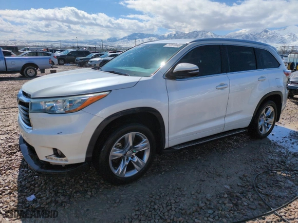 2014 Toyota Highlander Limited with VIN 5TDDKRFH3ES026917, listed as a Copart auction lot 48786845 with 92,859 mi miles and Salvage Title. Bid and sale history available at carsss.com. Image 1.