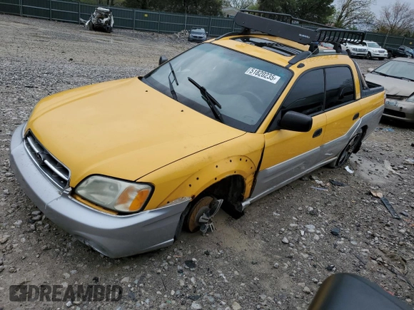 2003 Subaru Baja Sport with VIN 4S4BT62C137113103, listed as a Copart auction lot 51820235 with 156,734 mi miles and Clean Title. Bid and sale history available at carsss.com. Image 1.
