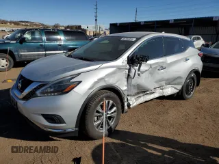 2018 Nissan Murano SL with VIN 5N1AZ2MH2JN180572, listed as a Copart auction lot 48704955 with 61,022 mi miles and Salvage Title. Bid and sale history available at DreamBid. Image 1.
