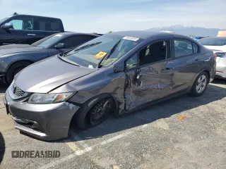 2015 Honda Civic Sedan LX with VIN 2HGFB2F51FH532947, listed as a Copart auction lot 49645685 with 97,466 mi miles and Salvage Title. Bid and sale history available at carsss.com. Image 1.