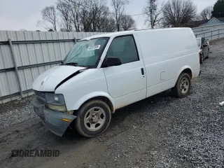 2005 Chevrolet Astro Cargo Van with VIN 1GCDM19X55B132419, listed as a Copart auction lot 45307505 with 201,023 mi miles and Salvage Title. Bid and sale history available at carsss.com. Image 1.