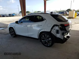 2023 Lexus UX 250h F Sport с VIN JTHR6JBH2P2150820, выставлен на аукционе Copart как лот 77956114 с пробегом 9 422 миль миль и Списание • Salvage title. История ставок и продаж доступна на DreamBid. Изображение 2.