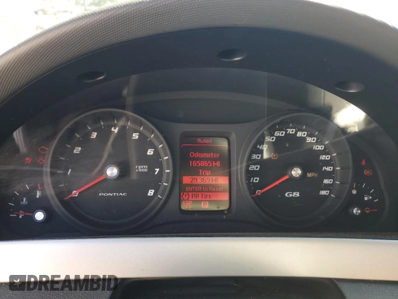 2009 Pontiac G8 GT with VIN 6G2EC57Y39L199649, listed as a Copart auction lot 46139525 with 165,865 mi miles and Salvage Title. Bid and sale history available at carsss.com. Image 9.